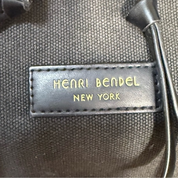 Henri Bendel canvas striped centennial backpack